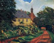 Wilhelm Trubner Einfahrtsweg zum Stift Neuburg oil on canvas